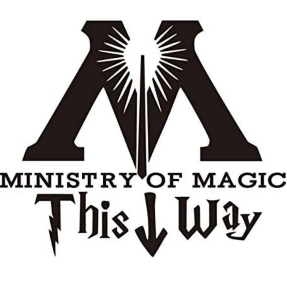 Harry Potter Ministry of Magic Quote Vinyl‎ Decal Stickers Bathroom Wall Art